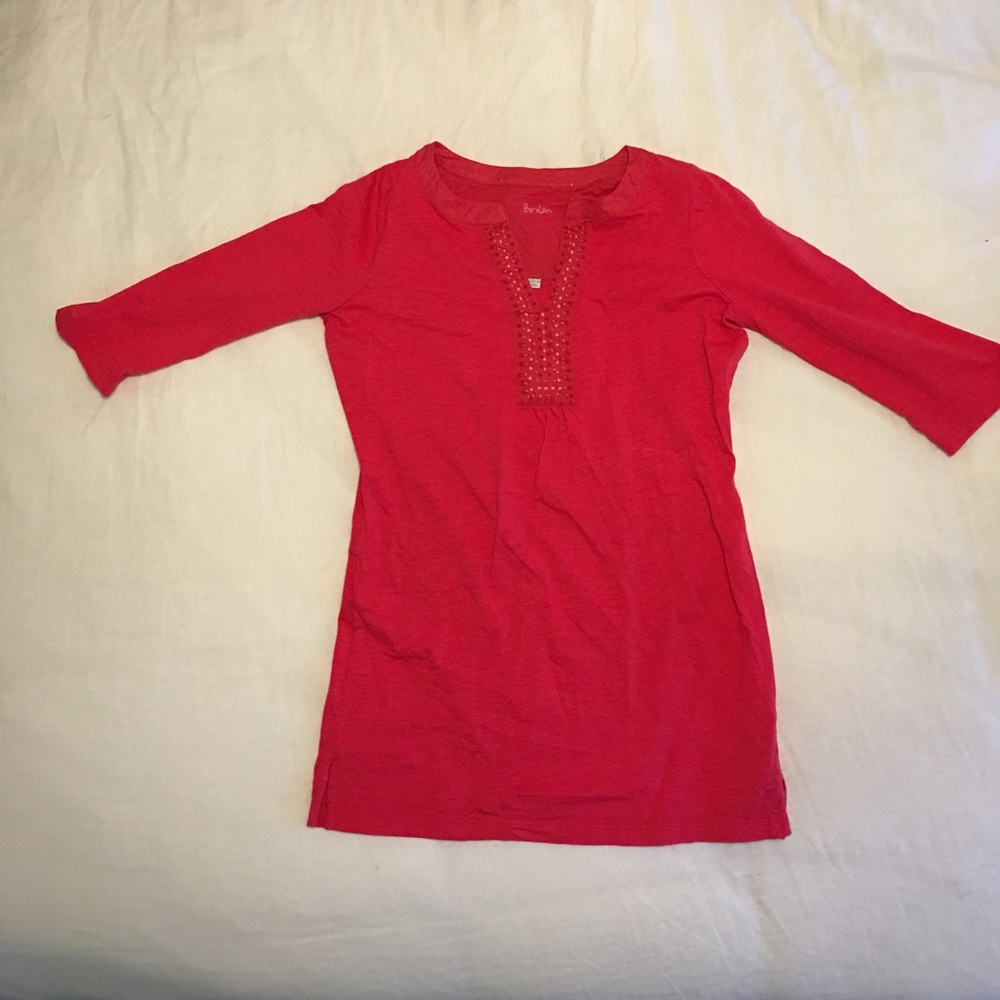 Boden red tunic/swim coverup